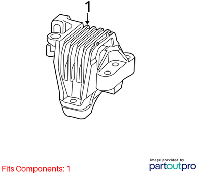 Jeep 2014-2023 Jeep Cherokee Isolator Right Side 68521401AA