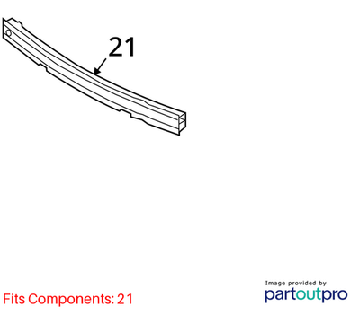 2016 Audi A6 Quattro Front Bumper Impact Bar Used OEM 4G0807113A