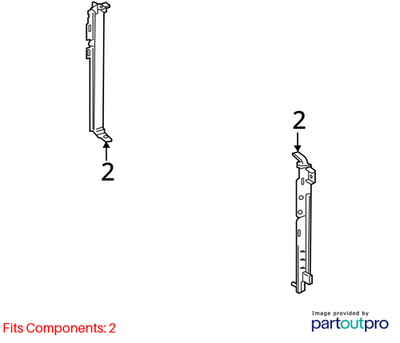 Mercedes-Benz 2008-2014 C300 A/C Condenser Bracket Set 2045010320
