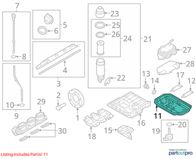 Audi 2009-2017 Q5 Engine Oil Pan Lower 06E103604K