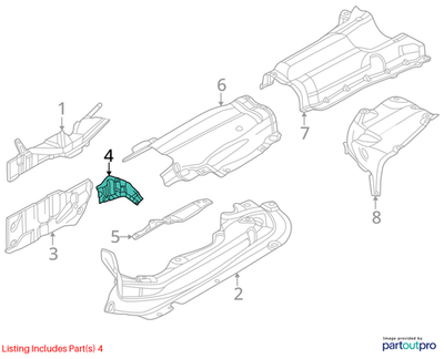 2011–2016 BMW 520i Front Wall Heat Insulation USED OEM 51487233901
