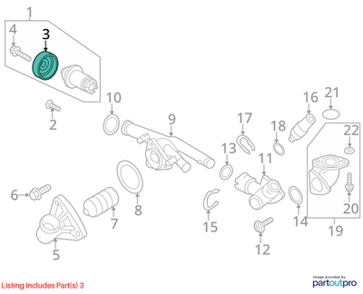 Volkswagen 93-18 Passat Engine Water Pump Pulley 021121031D
