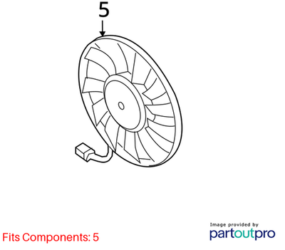 Volkswagen 2005-2022 Jetta Engine Cooling Fan Motor 1KM959455E