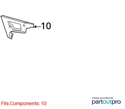 2008–12 Audi Right Front Bumper Guide Section Support Bracket USED OEM 8K5807454