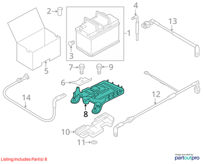 Volkswagen 2006-2018 Volkswagen Beetle Battery Tray 1K0915333H