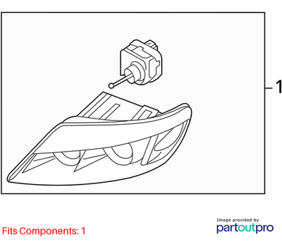 Audi 2007-2009 Q7 Headlight Assembly 4L0941003F