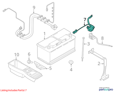 BMW 03-14 X5 Negative Battery Cable w/ Intelligent Battery Sensor 12427603567