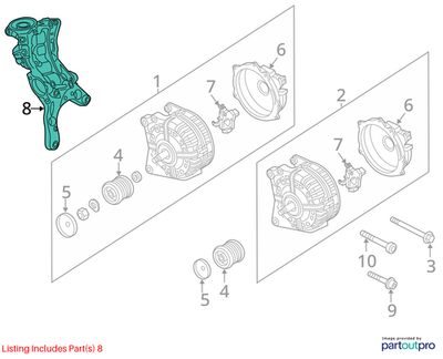 Audi 2013-2017 Q5 Alternator Bracket 06J903143AK