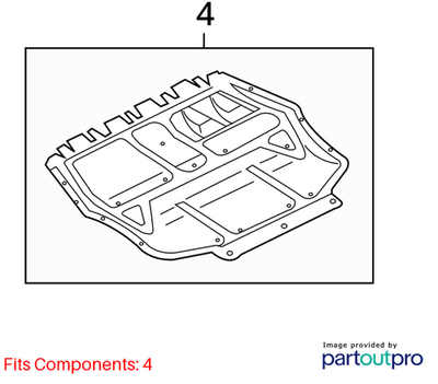 Volkswagen 2012-2022 Passat Radiator Support Splash Shield 561825237D