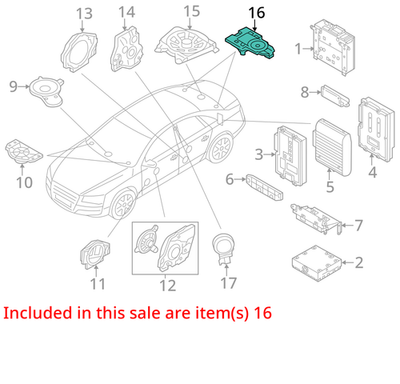 2011-2018 Audi A8 Pkg Tray Speaker 4H0035826