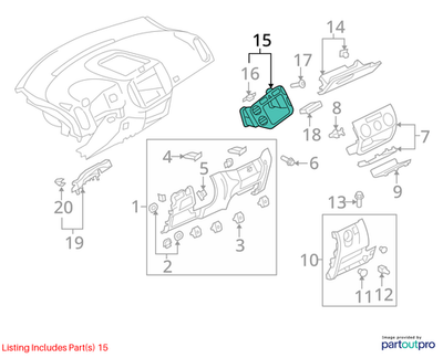 Volkswagen 2009-2026 Volkswagen Tiguan Radio Bezel 5N0858069AXVZ