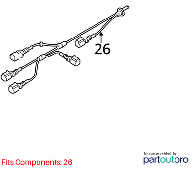 Audi 2012-2018 Audi A6 Abs Sensor Wire Harness 4G0972253B