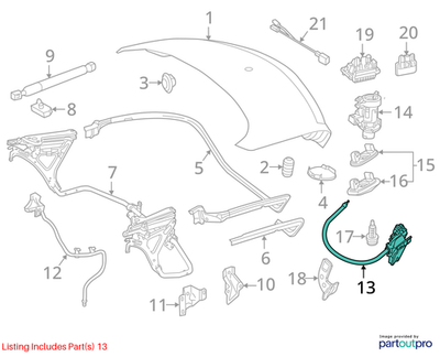Mercedes-Benz 2008-2015 C63 AMG Trunk Lock 2047500485
