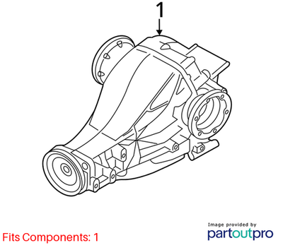 2013 Audi Q5 Rear Differential Used OEM 0BC500043M