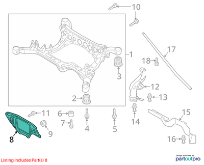 Audi Q5 Differential Mount 8K0599287J