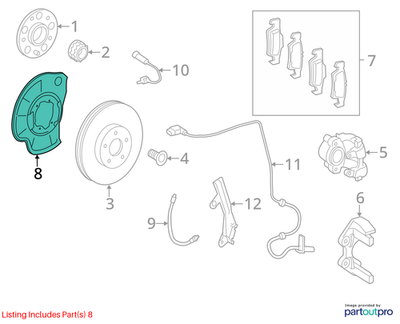 Mercedes-Benz Brake Dust Shield 2214200144