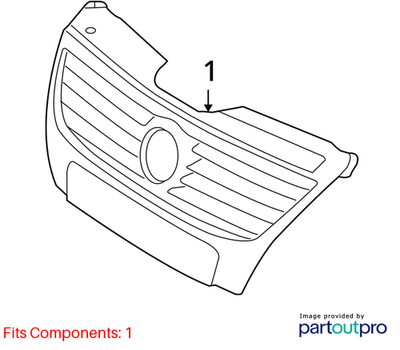 2012 Volkswagen CC Front Upper Grille Used OEM 3C8853651PGRU