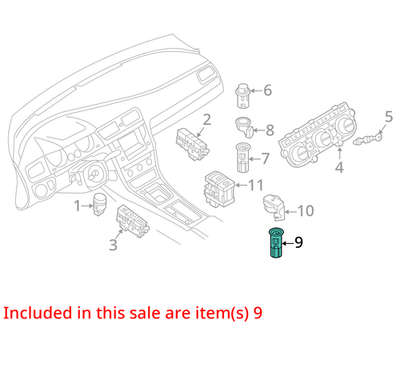 2003 Volkswagen Beetle 12 volt accessory power outlet (rear) 3C0919299