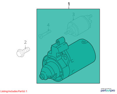 2012-2016 Volkswagen Jetta Starter Motor Engine Used OEM 02M911023G