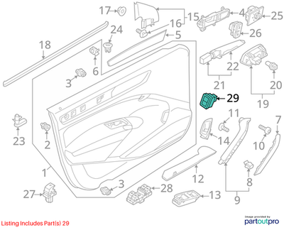 2014-2016 Volkswagen 12-22 Passat Trunk Lid Release Switch 561959831AXSA