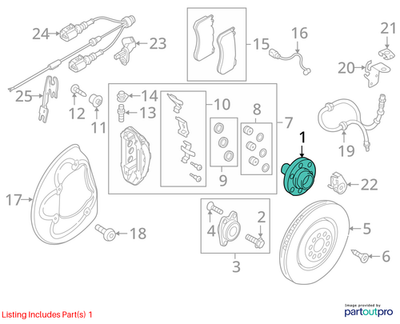 Audi 2009-2023 Audi Q5 Wheel Hub 8K0407613B