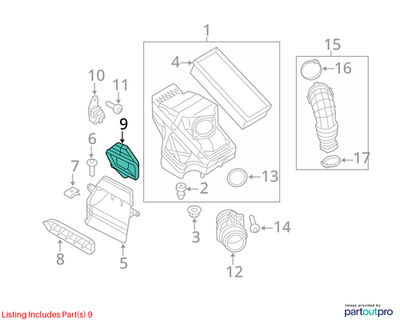 2010–2012 AUDI A4 A5 Q5 PETROL AIR INTAKE HOSE / PIPE USED OEM 8R0129739A