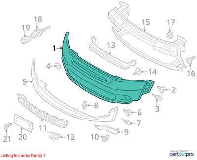 2012 Mini Cooper Countryman Front Bumper Panel (Primed) Used OEM 51119806064