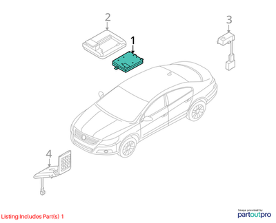 Volkswagen 2012-2015 Volkswagen CC Bluetooth Control Module 1K8035730D