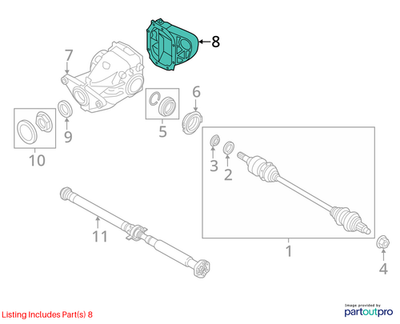 BMW 2006-2019 X5 Rear Differential Carrier Cover 33117528319