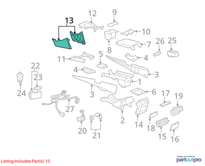 2009 Chevrolet Lumina Left I/P Lower Extension Used OEM 92170957