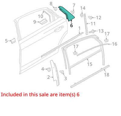 2020-2024 Audi S8 Rear Door Applique 4N48399045FQ