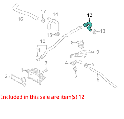 2016-2024 Audi Q7 Engine Coolant Hose 4M0819342Q