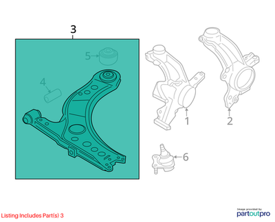 Volkswagen 2011-2018 Volkswagen Jetta Suspension Control Arm 5C0407151D