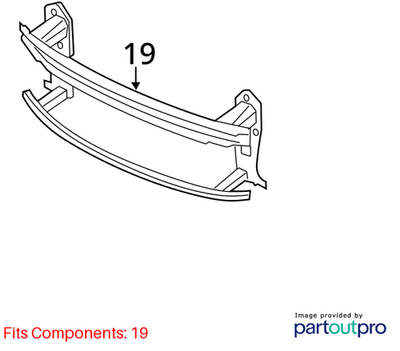 2011-2015 MINI Cooper Front Bumper Carrier Reinforcement Used OEM 51117296635