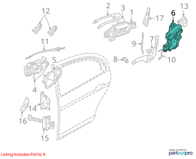 Jaguar 1999-2008 Jaguar S-Type Door Latch Assembly XR853051