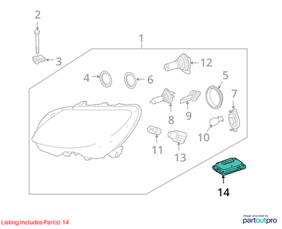 Mercedes-Benz 07-11 S550 Xenon Headlight Ballast Control Module 2168700385