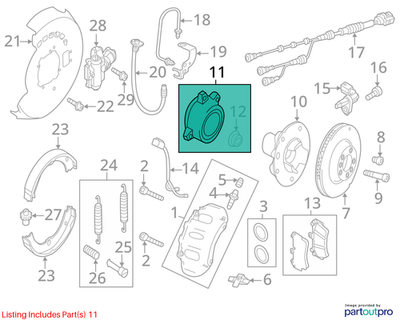 Volkswagen 2011-2018 Volkswagen Touareg Wheel Bearing 7P0498287