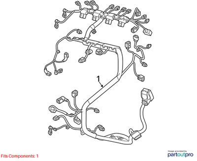 2014 Volkswagen Passat Engine Wiring Harness Used OEM 06K971627AF