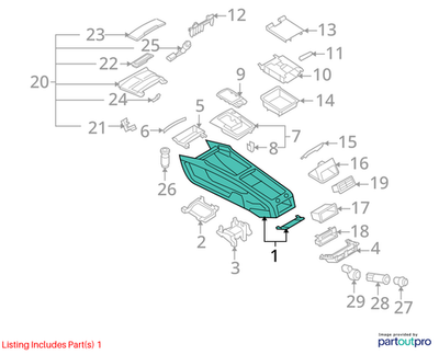 Audi 2012-2014 Audi Q7 Center Console 4L1863244C1DH