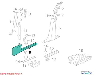 2008-2010 Dodge Charger Cowl Side Trim Panel UM54BD1AG