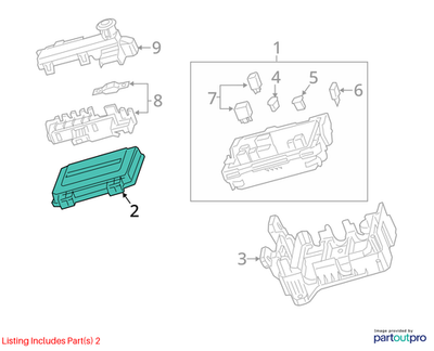 2018 Cadillac CTS Front Compartment Fuse Block Housing Cover Used OEM 84014020