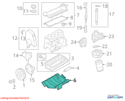 2012 VW Jetta Engine Surge Lock Used OEM 06B103623P