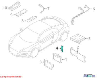 2012 Audi A4 GPS/Phone Antenna Module Used OEM 8P0035503M