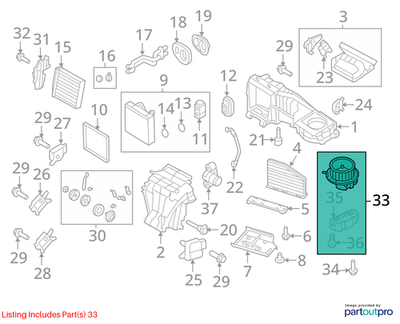 Volkswagen 2005-2018 Volkswagen Jetta Blower Motor 1K1820015Q