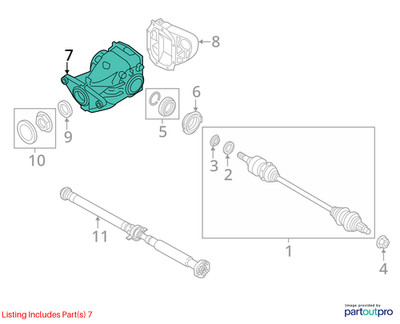 2011–2014 BMW X6 Rear Differential Assembly Used OEM 33107595261
