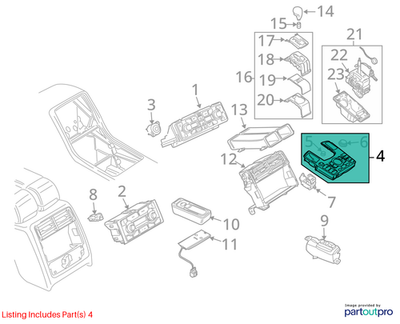 Audi 07-10 A8 Infotainment Display Control Switch 4E1919612J