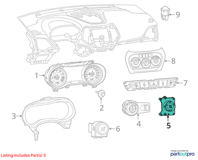 Jeep 2014-2023 Jeep Cherokee Ignition Switch 6CK47DX9AC