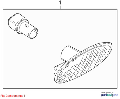 Jaguar 2000-2008 Jaguar S-Type Side Marker Lamp XR847225
