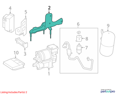 Mercedes-Benz 07-13 S550 Air Suspension Compressor Bracket 2213200243