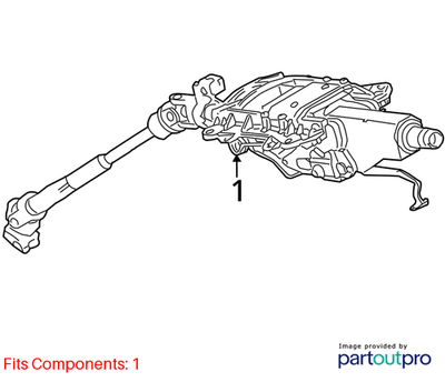 2007 Audi Q7 Steering Column Assembly Used OEM 7L8419501AM